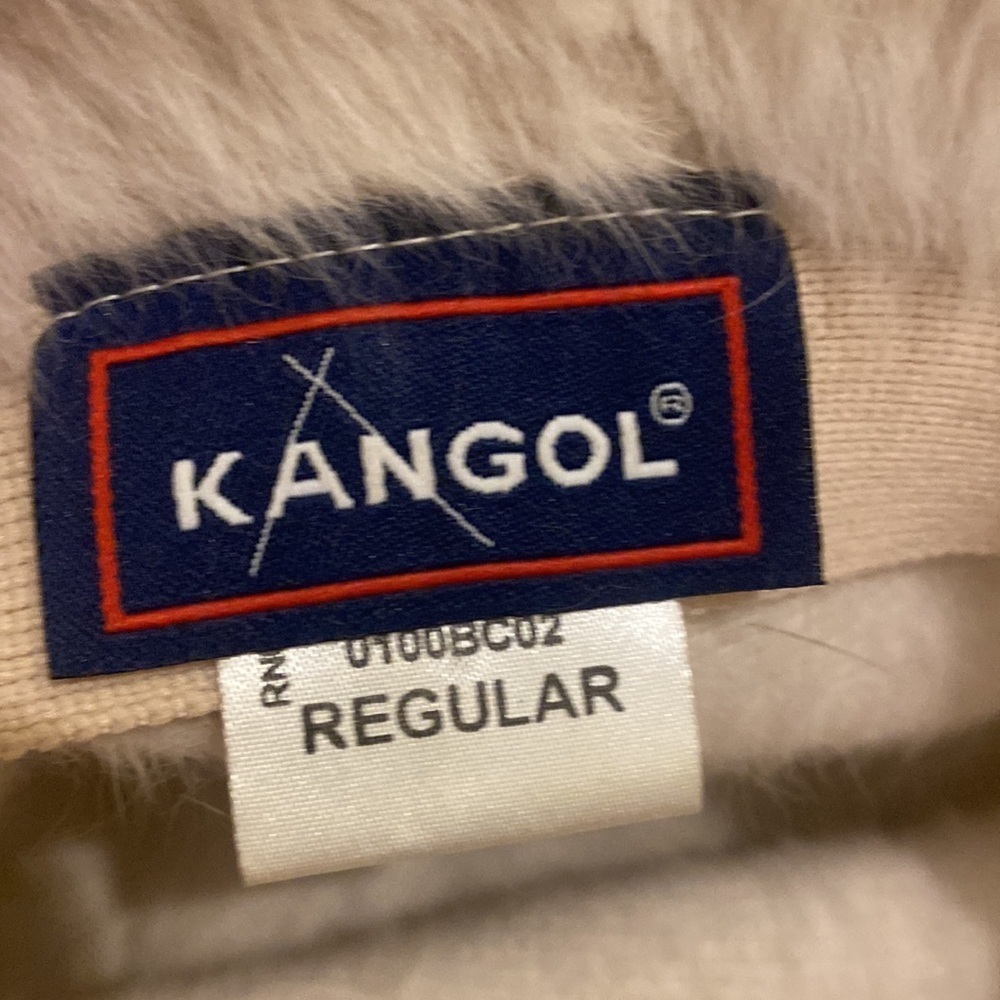 Kangol Cream Faux Fur Bucket Hat with Black Logo - Picture 6 of 10